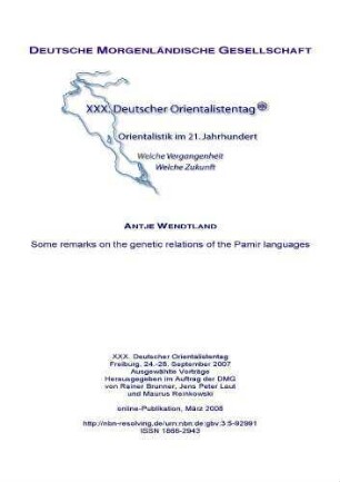 Some remarks on the genetic relations of the Pamir languages