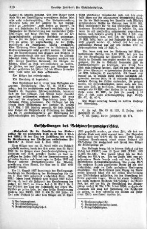 Entscheidungen des Reichsversorgungsgerichtes
