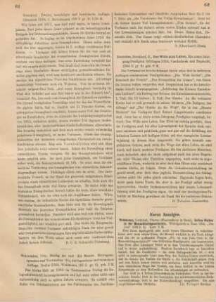 62 [Rezension] Weismann, Gottfried, Gottes Walten in der Menschheitsgeschichte