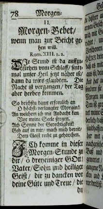 II. Morgen-Gebet, wenn man zur Beicht gehen will