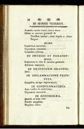 In Morbis Venereis.