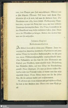 Zehntes Kapitel. Arbeitsmethoden
