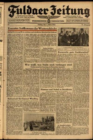 Ausgabe vom Freitag, den 03. März 1944.