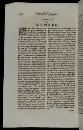 Caput X. De Sulphure.