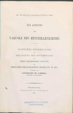 Zur Kenntnis der Vakuole des Fettzellenkernes