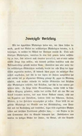 Zwanzigste Vorlesung