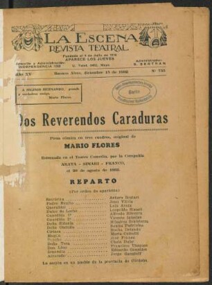 Dos reverendos caraduras : pieza cómica en tres cuadros