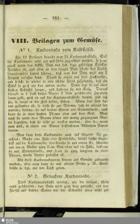 VIII. Beilagen zum Gemüse