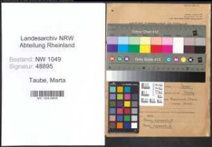 Entnazifizierung Marta Taube , geb. 24.08.1920 (Postbeamtin)