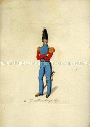 Uniformdarstellung, Generalleutnant des Schleswigschen Infanterie-Regiments, Dänemark, 1815/1830.