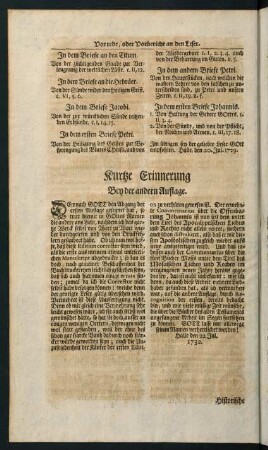 d2v, Kurtze Erinnerung. Bey der andern Auflage