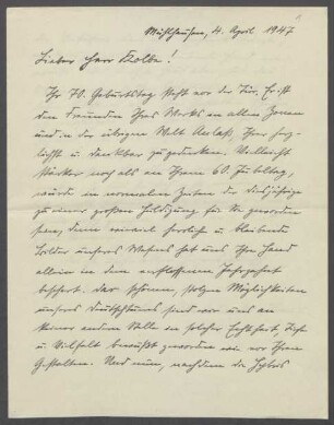 Briefwechsel zwischen Kurt Meinhardt und Georg Kolbe