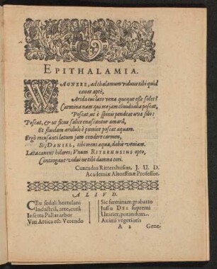 Epithalamia.