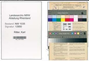 Entnazifizierung Karl Ritter , geb. 05.05.1904 (Bergmann)