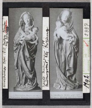 München: Vergleich zweier Madonnen, Schwäbischer Meister, um 1500 und 1510