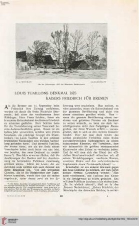 Louis Tuaillons Denkmal des Kaisers Friedrich für Bremen