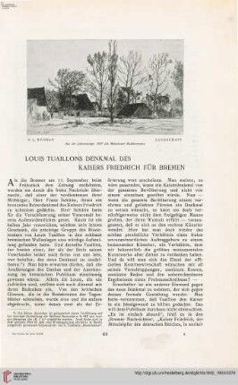 Louis Tuaillons Denkmal des Kaisers Friedrich für Bremen
