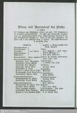 Plaue mit Bernsdorf bei Flöha