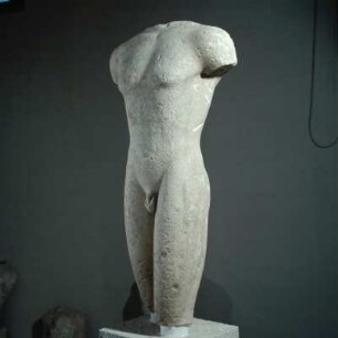 Kleiner Kuros : Delos. Kleiner Kuros, 2. Hälfte 6. Jh. v. Chr., vom Archigesion