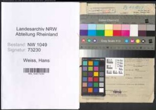Entnazifizierung Hans Weiss , geb. 04.04.1914 (Verwaltungsbeamter)