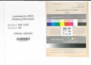 Entnazifizierung Heinrich Vollmer , geb. 17.12.1897 (Arbeiter)