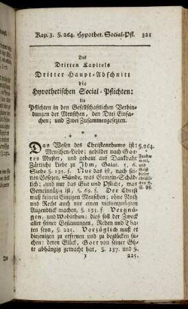 Dritter Haupt-Abschnitt die Hypothetischen Social-Pflichten.