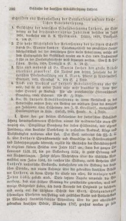 206-211 Schriften aus Veranlassung der Secularfeier unserer kirchlichen Bibelübersetzung