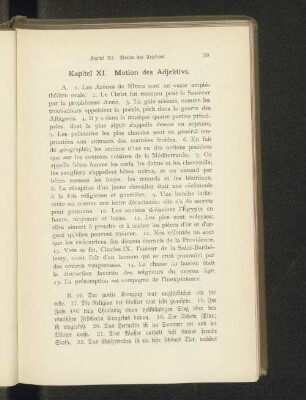 Kapitel XI. Motion des Adjektivs.