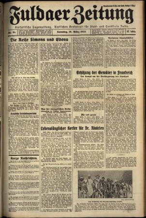 Ausgabe vom Samstag, den 16. März 1935.