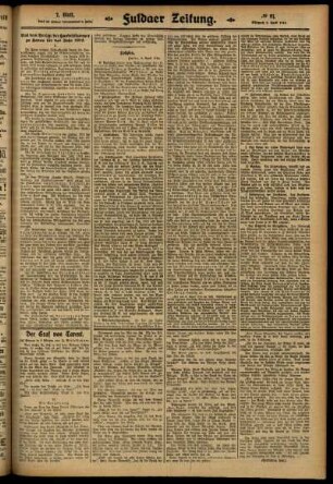Zweite Ausgabe vom Mittwoch, den 09. April 1913.