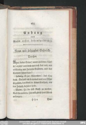 Neun und sechzigstes Gespräch.
