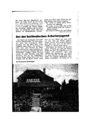 Bei der holländischen Arbeiterjugend