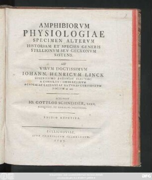 Specimen 2: Amphibiorvm Physiologiae Specimen ...