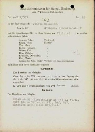 Stippe, Heinrich