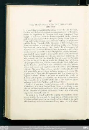 IV The Synagogue And The Christian Church