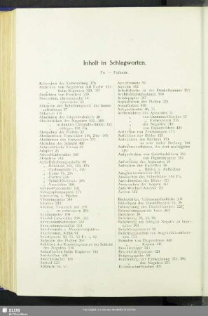 Inhalt in Schlagworten