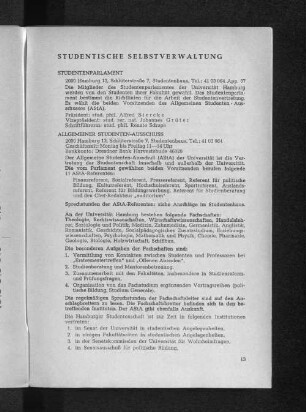 Studentische Selbstverwaltung