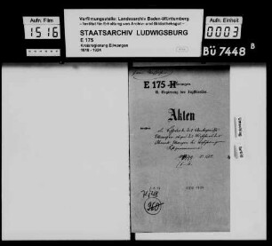 Beschwerde des Amtsgerichts Ellwangen wegen des Verfahrens des Oberamts Ellwangen bei Übergabe Festgenommener