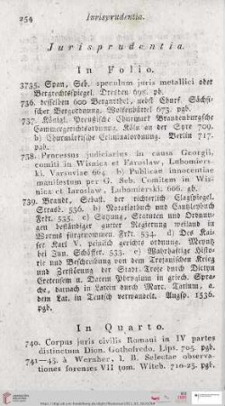 Jurisprudentia (Nr. 3735 - 3773)