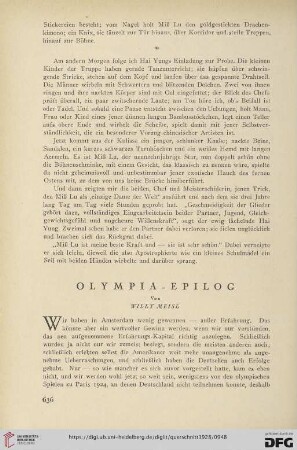 8: Olympia-Epilog