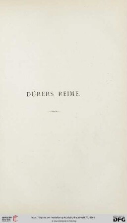 Dürers Reime