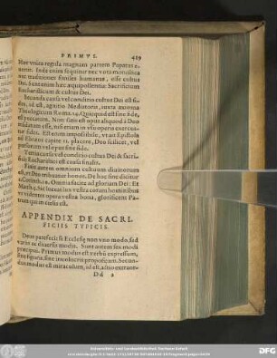 Appendix De Sacrificiis Typicis.