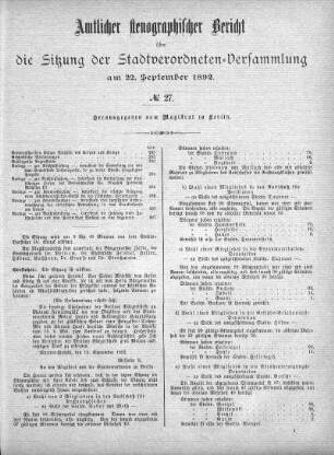 No. 27, 22. September 1892