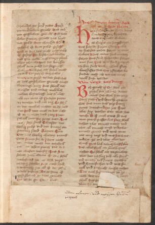 Schwabenspiegel, Landrecht (Bl. 1 fehlt, kein Register)