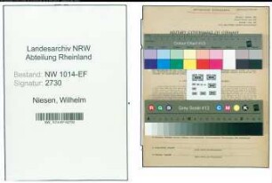 Entnazifizierung Wilhelm Niesen , geb. 14.11.1904 (Schlosser)