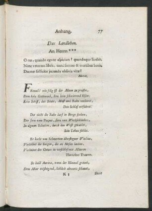 Das Landleben