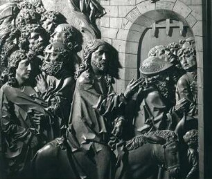 Tilman Riemenschneider, Einzug Christi in Jerusalem, Heiligblut-Retabel, Pfarrkiche St. Jakob, Rothenburg ob der Tauber