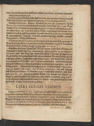 Libri Serius Exhibiti.