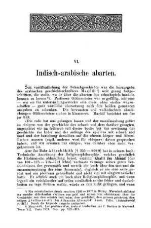 VI. Indisch-arabische Abarten