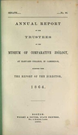 Annual report, 1864